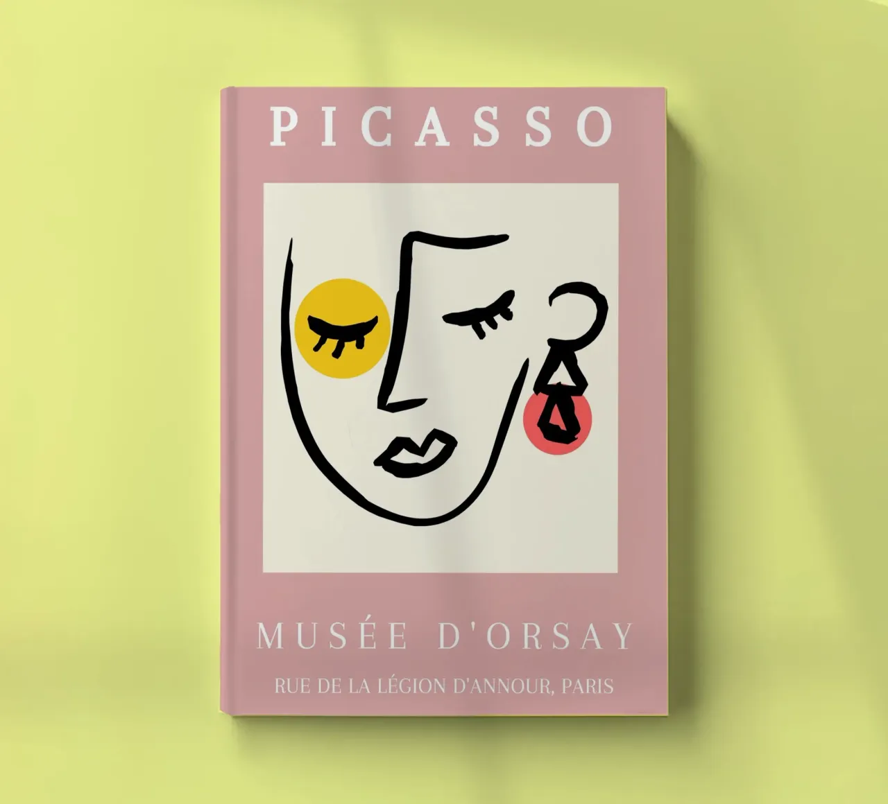 Picasso Musee D'Orsay Abstract Face Line Art Poster notebook by NorwesClub