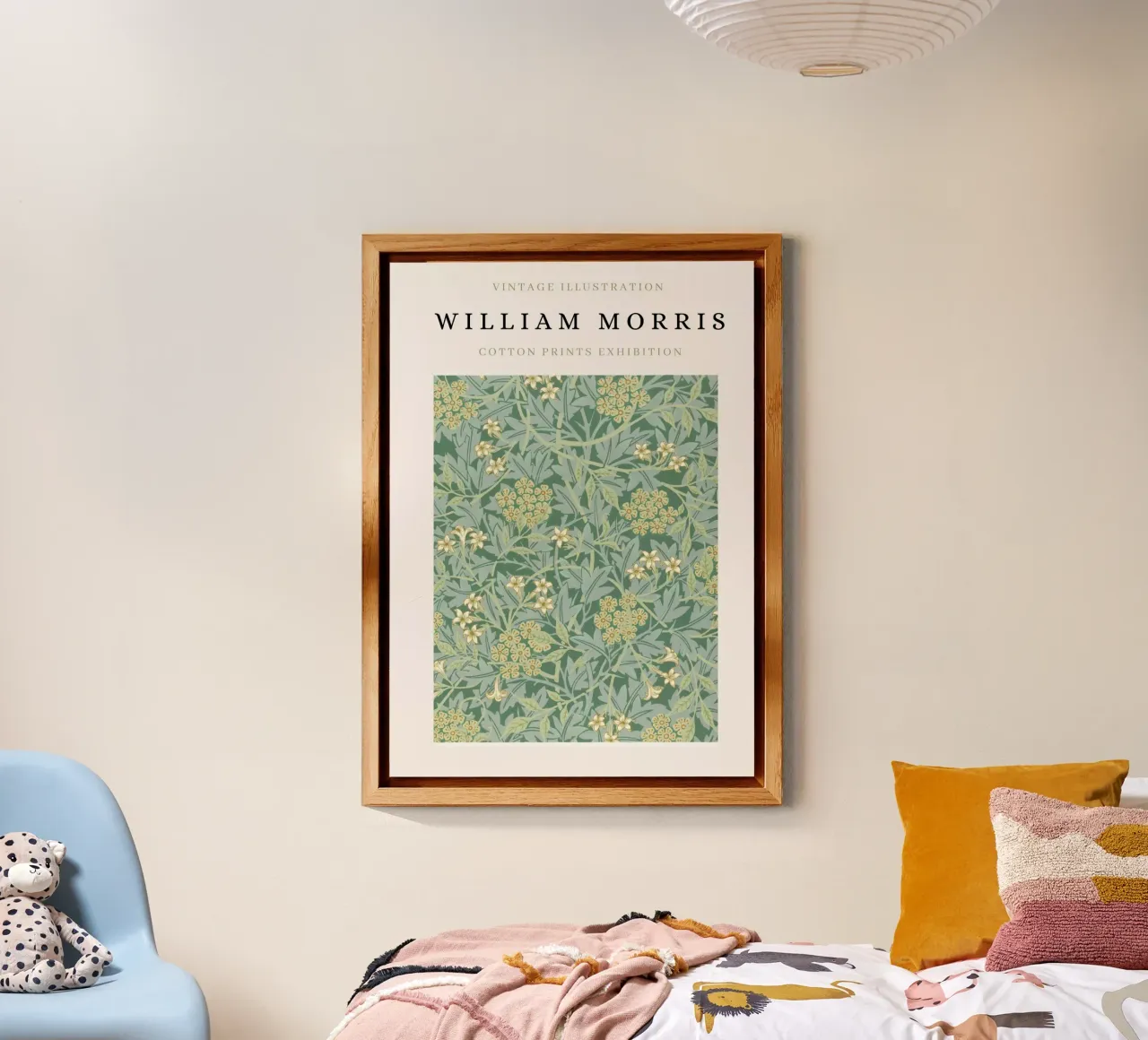 William Morris Arts & Crafts Bloemenpatroon Poster forex-plaat van NorwesClub