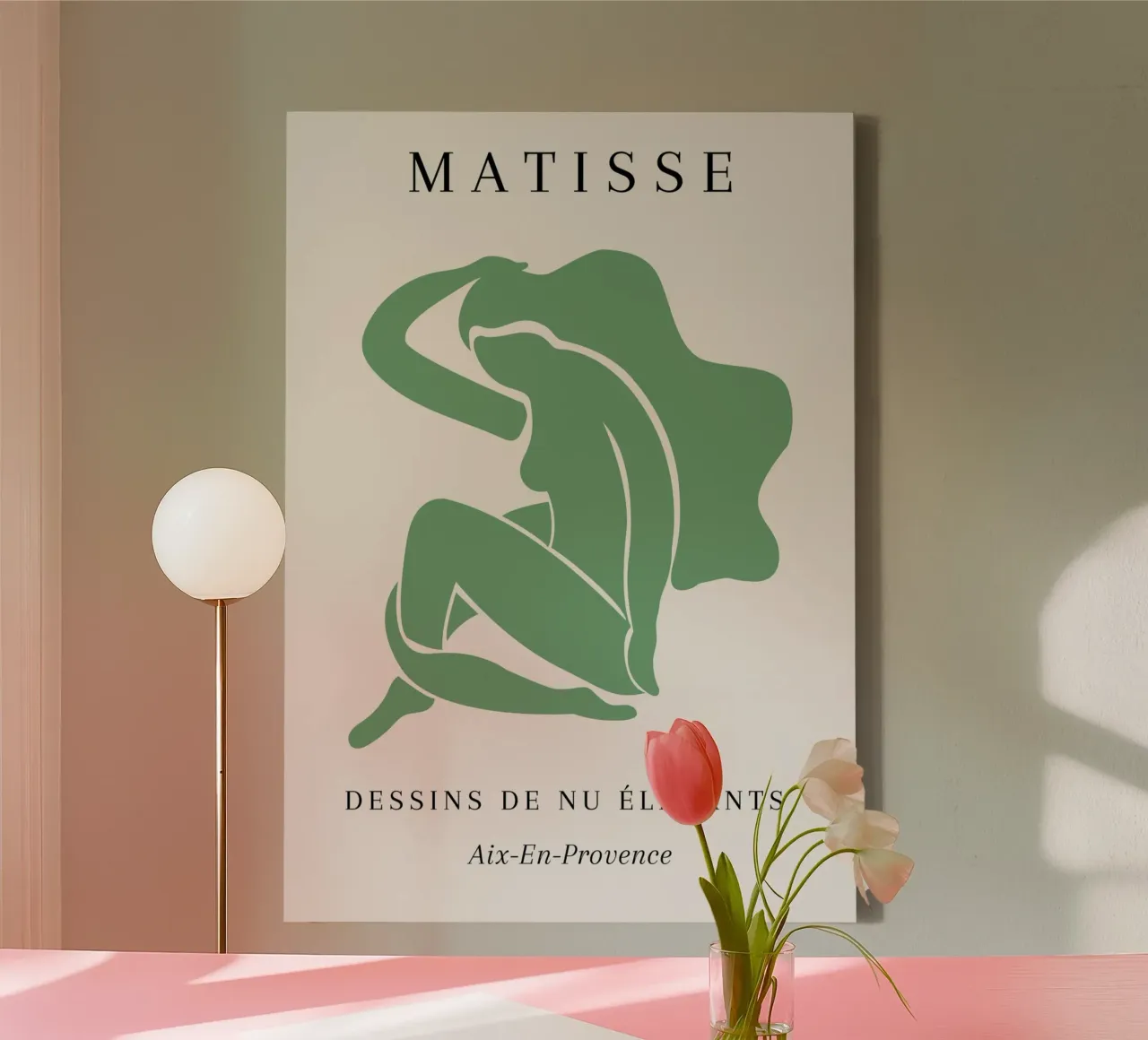 Matisse Elegant Akt Zeichnung Aix-En-Provence Poster Leinwand mit Schattenfugenrahmen von NorwesClub