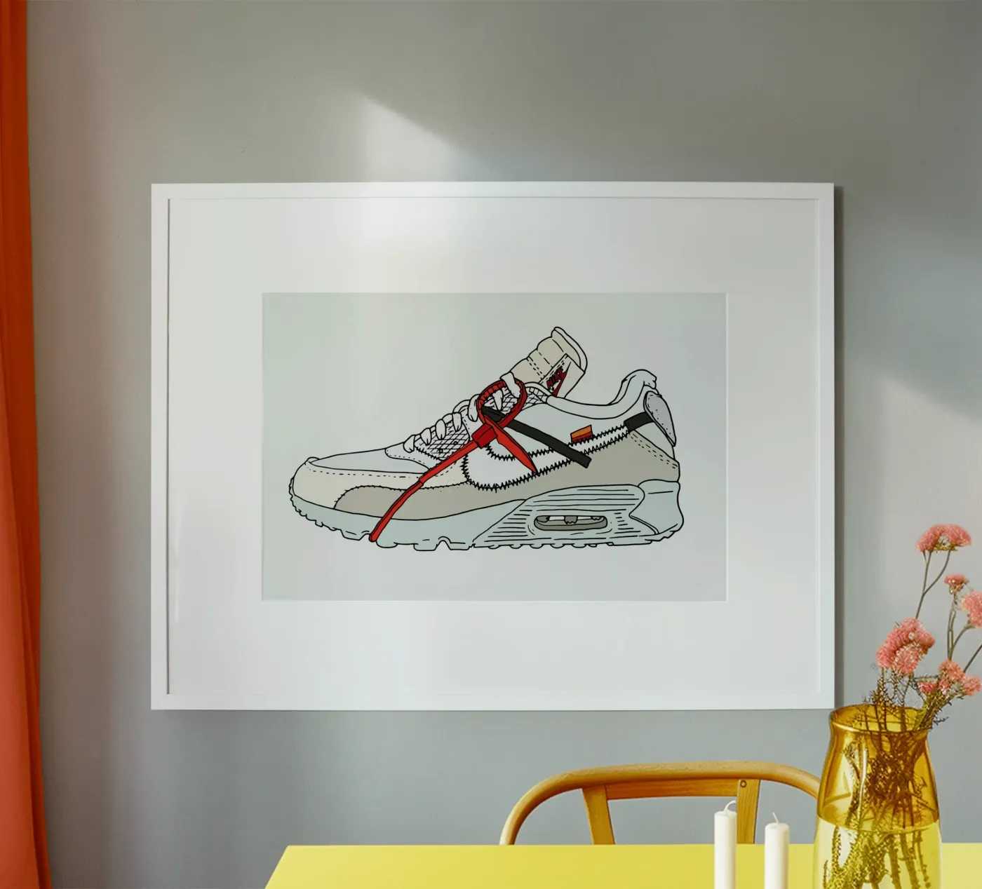 Offwhite Airmax 90 poster by Nick Cocozza
