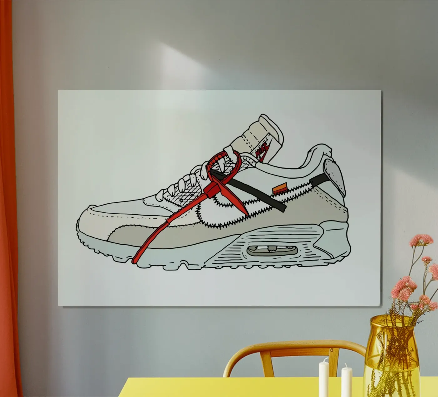 Offwhite Airmax 90 poster da Nick Cocozza