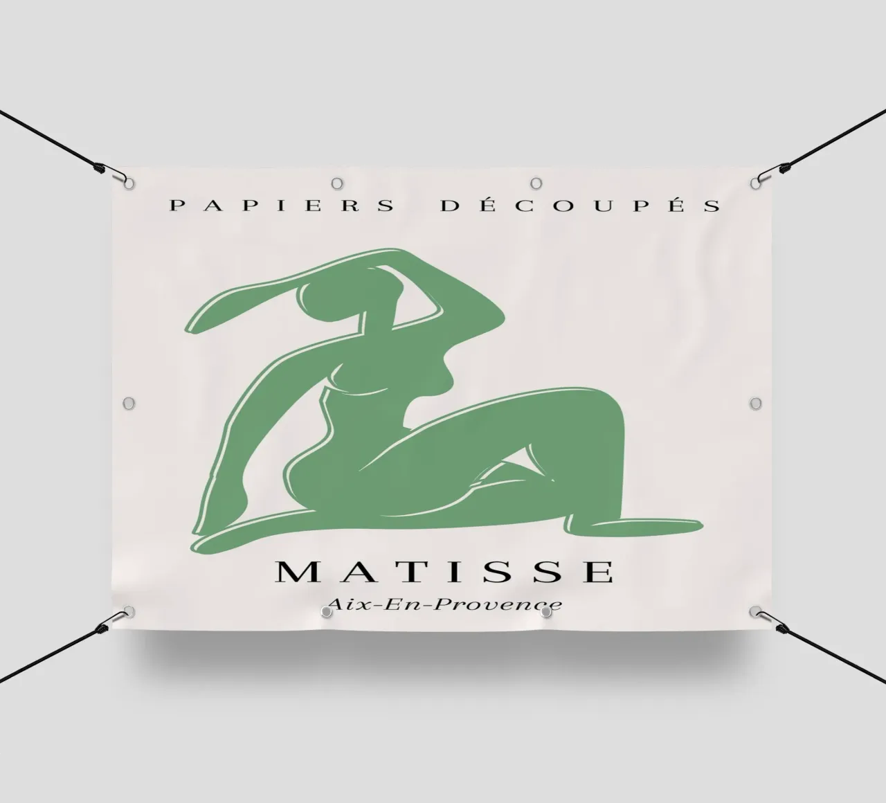 Poster in papiers découpés Matisse Verde Nudo Ritagliato telo in pvc da NorwesClub