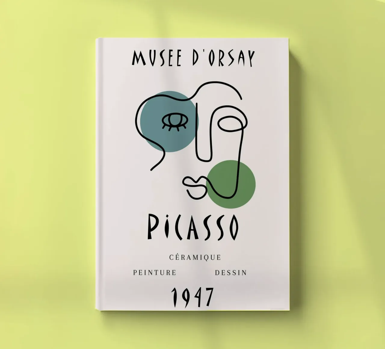Picasso Musee D'Orsay 1947 Abstract Face Poster notebook by NorwesClub