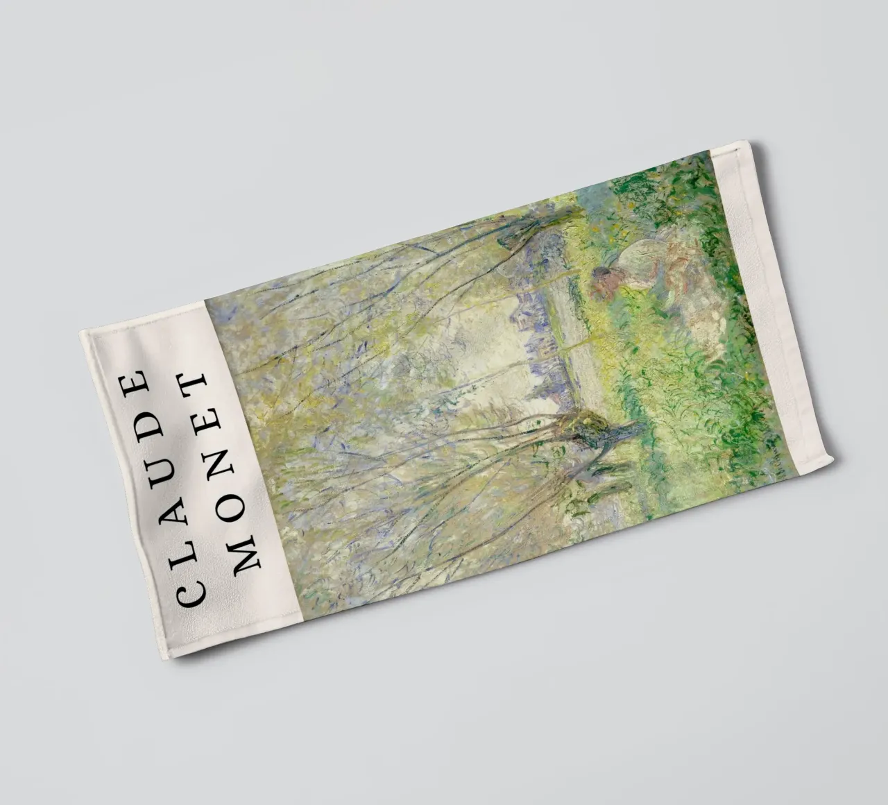 Monet Frau unter den Weiden sitzend Impressionist Handtuch von NorwesClub