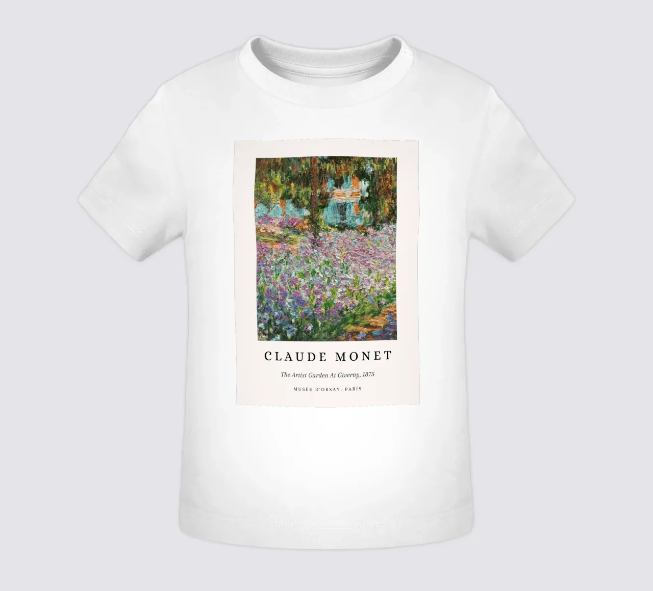 Monet Kunstenaar Tuin in Giverny 1875 Impressionist baby t-shirt van NorwesClub
