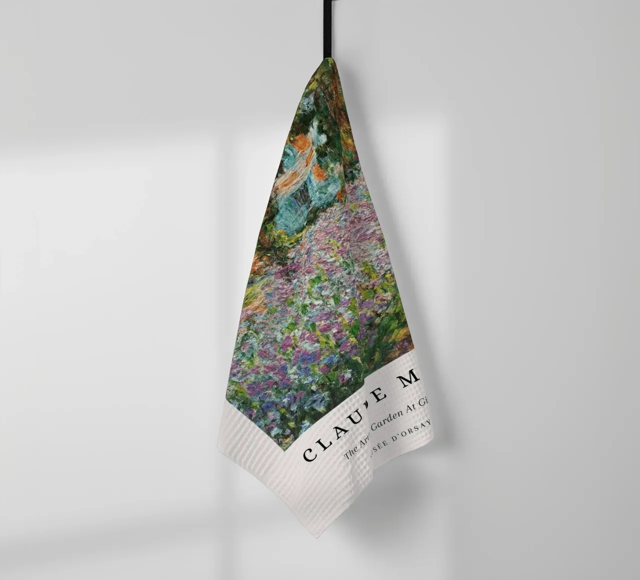Monet Artist Garden At Giverny 1875 Impressionist tea towel by NorwesClub
