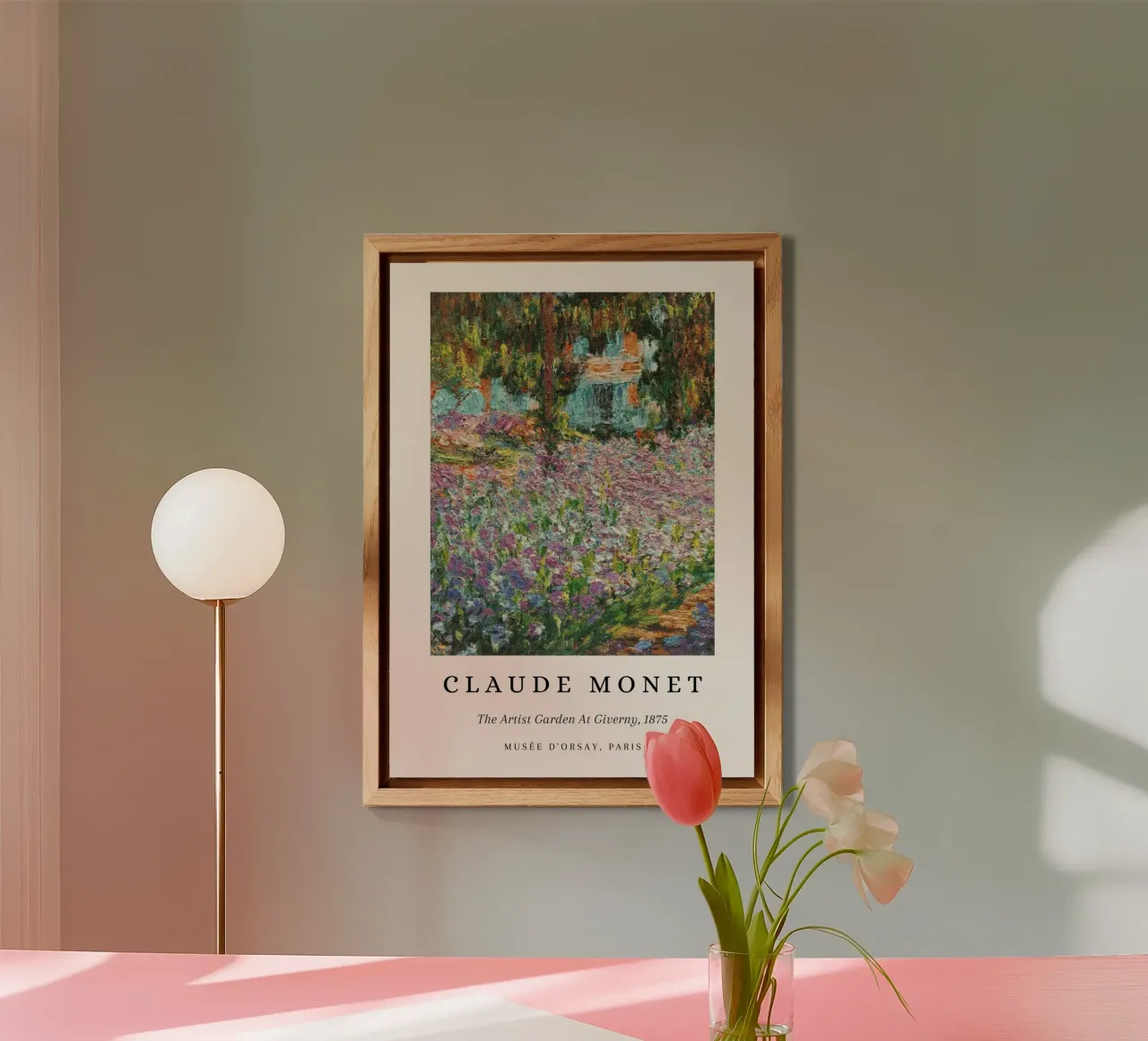 Monet Artist Garden At Giverny 1875 Impressionist forex plate by NorwesClub