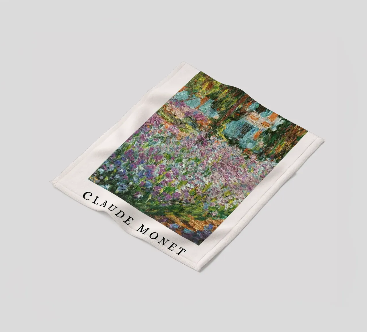 Monet Artist Garden At Giverny 1875 Impressionist fleece blanket by NorwesClub