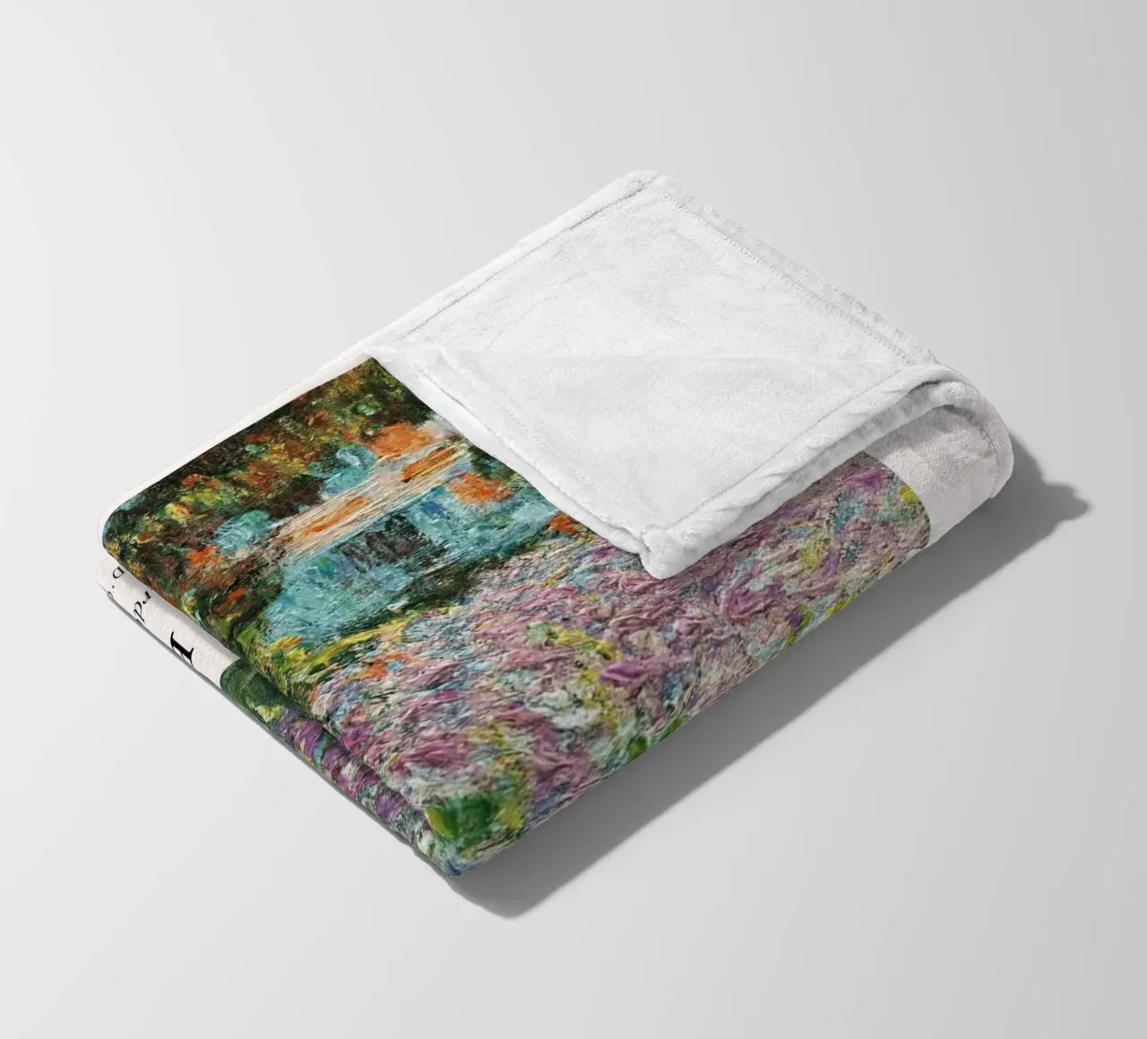Monet Artist Garden At Giverny 1875 Impressionist fleece blanket by NorwesClub
