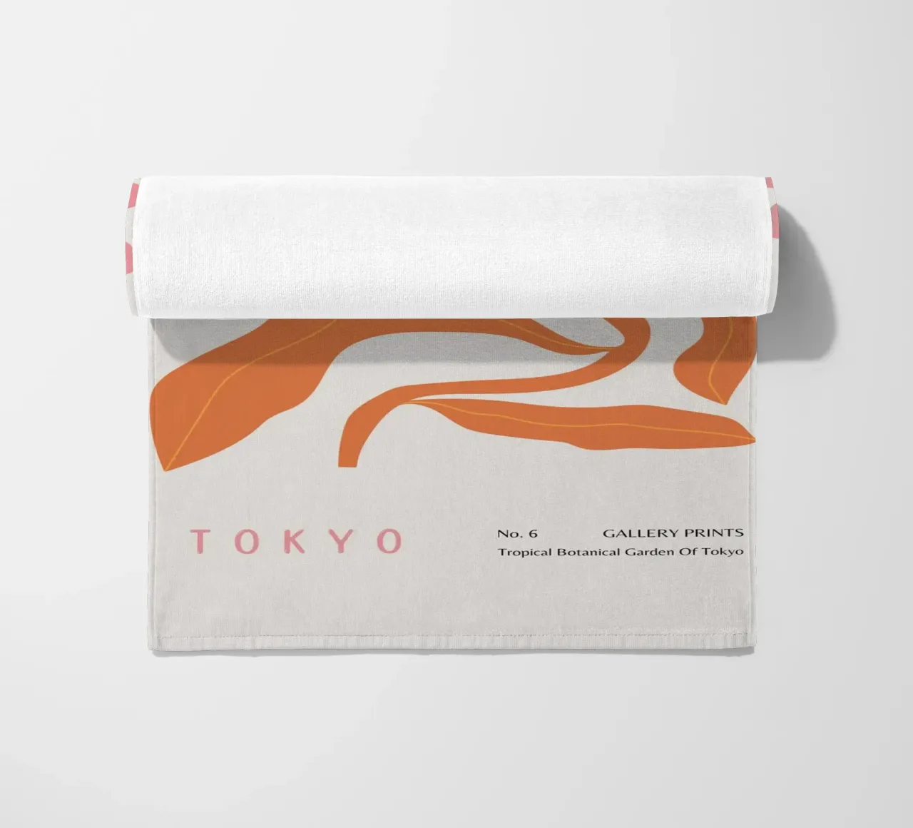 Tokio Blumenmarkt Rosa Orange Abstrakte Kunst Strandtuch von NorwesClub