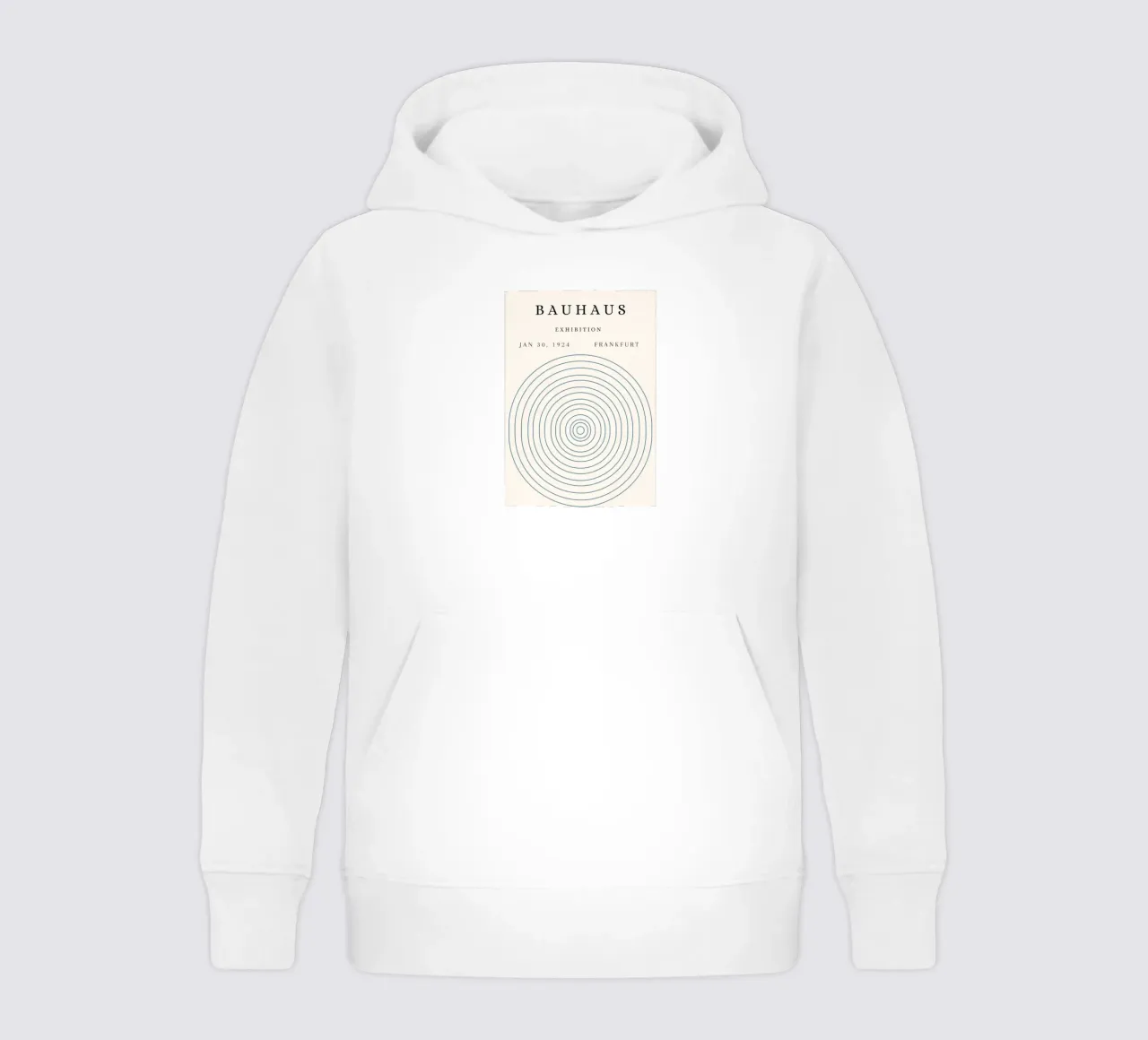 Bauhaus 1924 Exhibition Concentric Circles Poster kids hoodie by NorwesClub