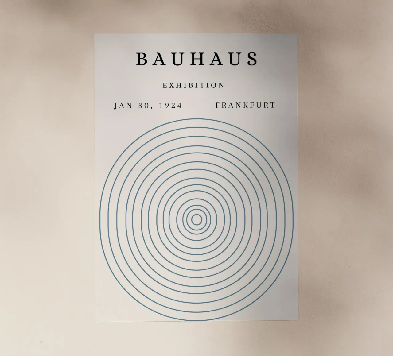 Poster della mostra Bauhaus 1924 Cerchi concentrici pellicola backlit da NorwesClub