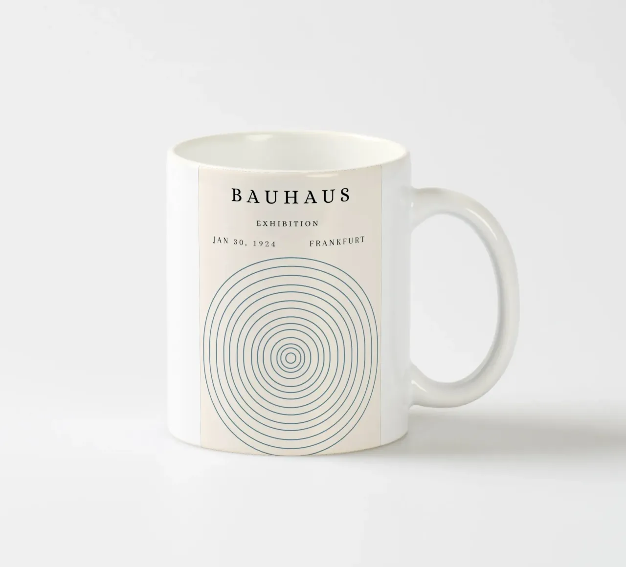 Poster della mostra Bauhaus 1924 Cerchi concentrici tazza in ceramica da NorwesClub
