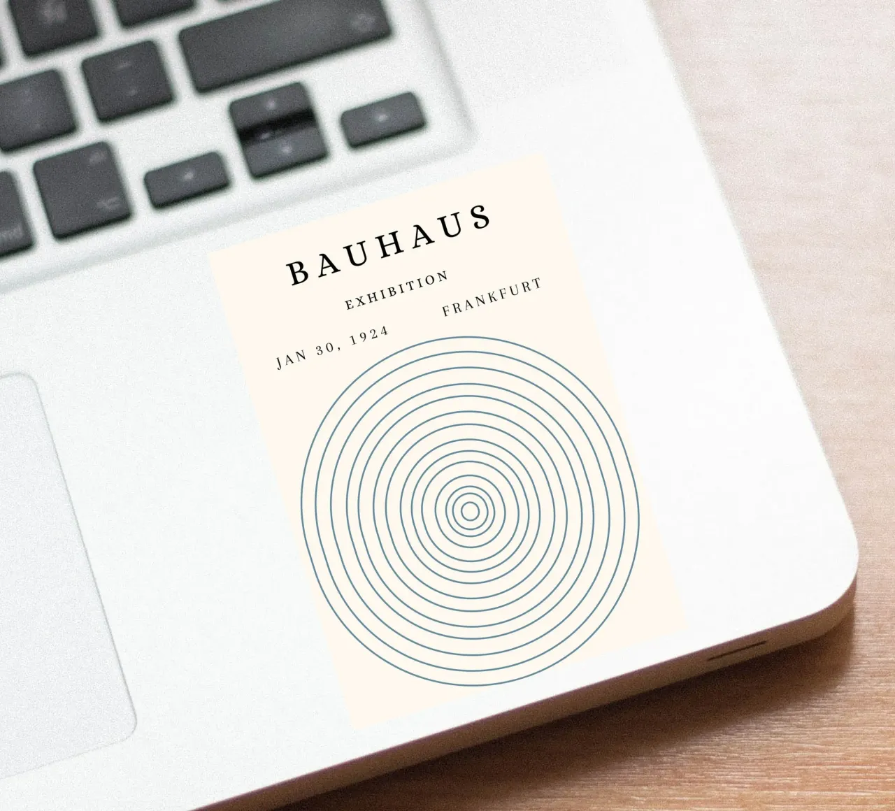 Bauhaus 1924 Exhibition Concentric Circles Poster sticker by NorwesClub