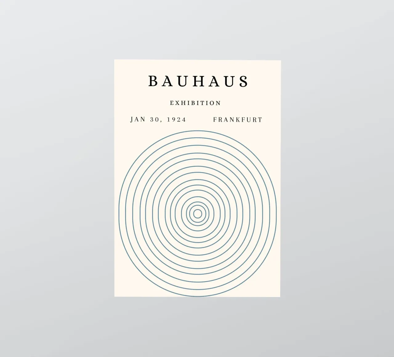 Bauhaus 1924 Exhibition Concentric Circles Poster sticker by NorwesClub