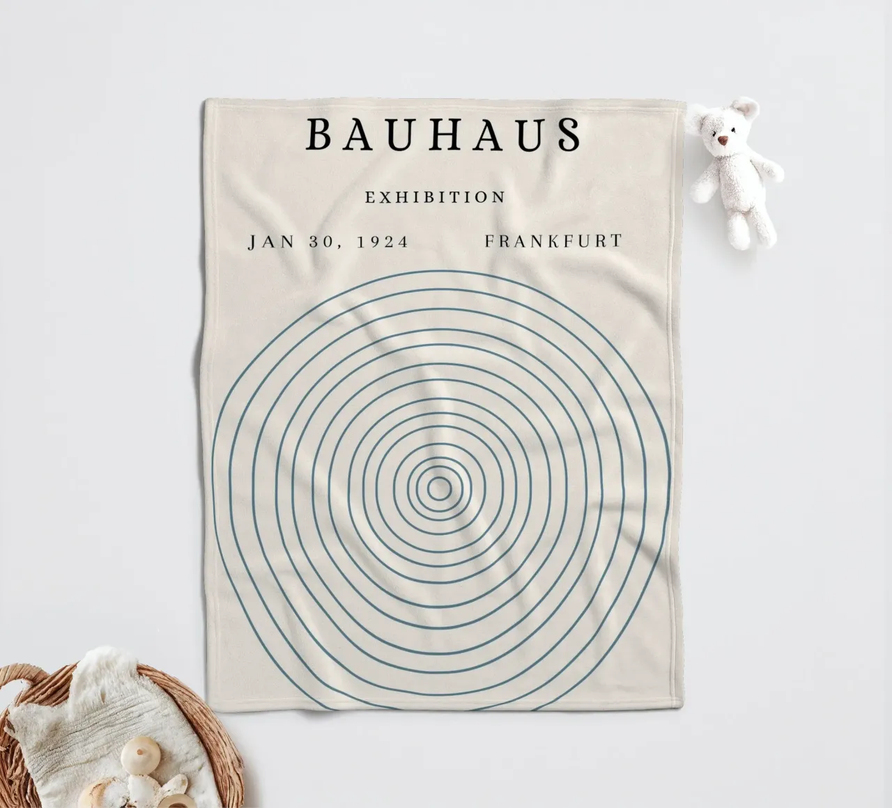Poster della mostra Bauhaus 1924 Cerchi concentrici coperta in pile da NorwesClub