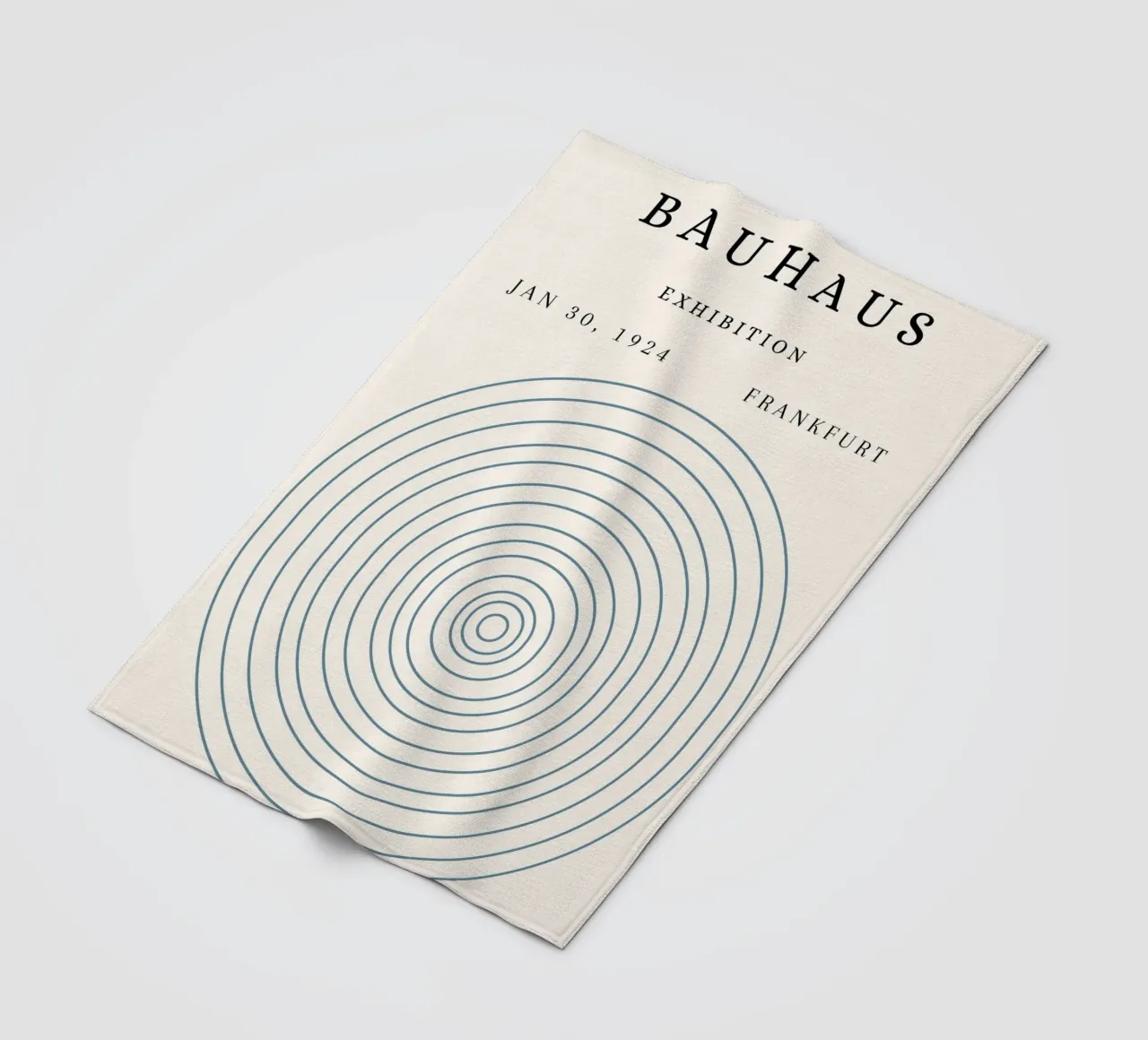 Poster della mostra Bauhaus 1924 Cerchi concentrici coperta in pile da NorwesClub