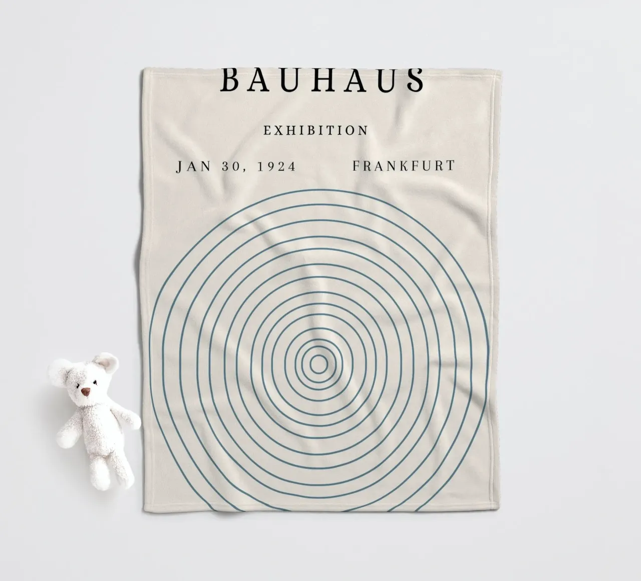 Poster della mostra Bauhaus 1924 Cerchi concentrici coperta in pile da NorwesClub