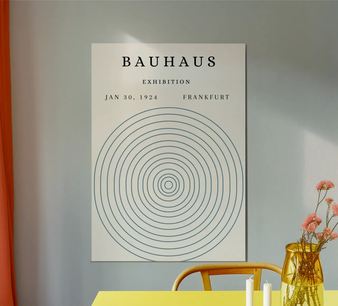 Poster della mostra Bauhaus 1924 Cerchi concentrici alluminio dibond da NorwesClub