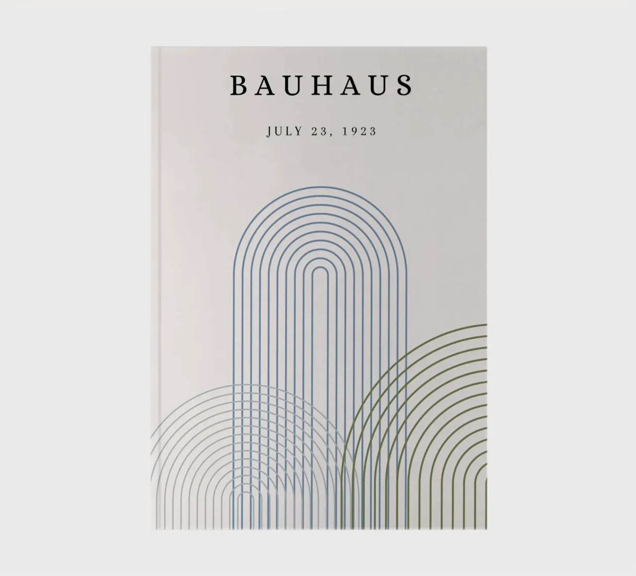 Bauhaus 1923 Geometric Abstract Arcs Poster notebook by NorwesClub