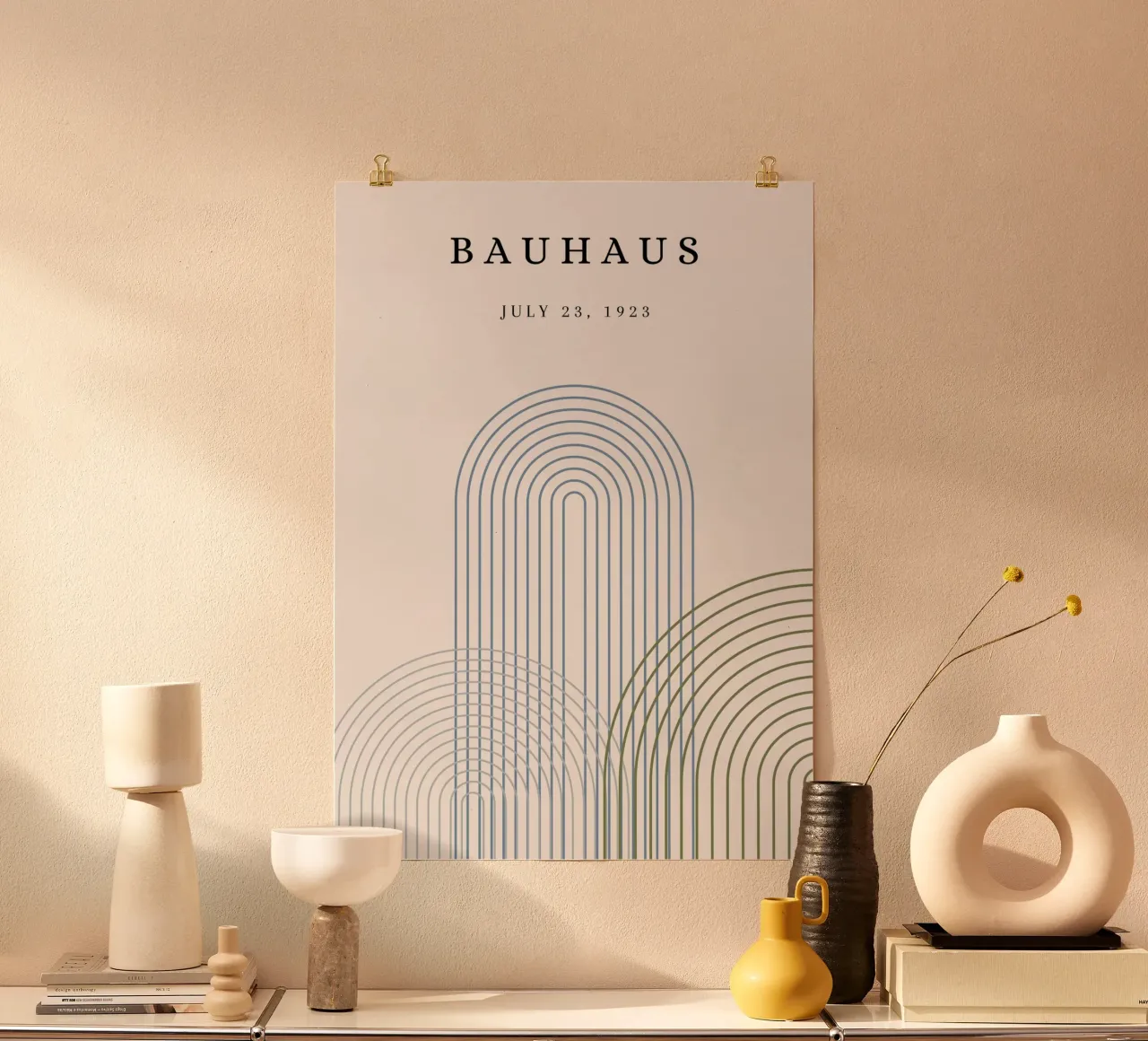 Poster Bauhaus 1923 Archi geometrici astratti carta hahnemühle da NorwesClub