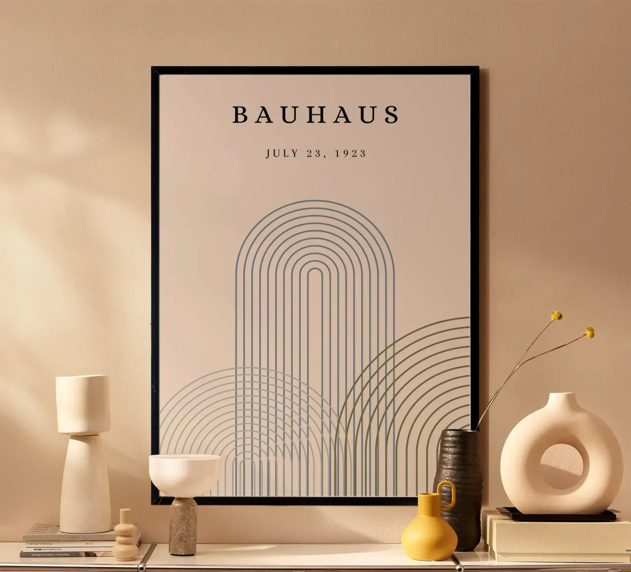 Poster Bauhaus 1923 Archi geometrici astratti carta hahnemühle da NorwesClub