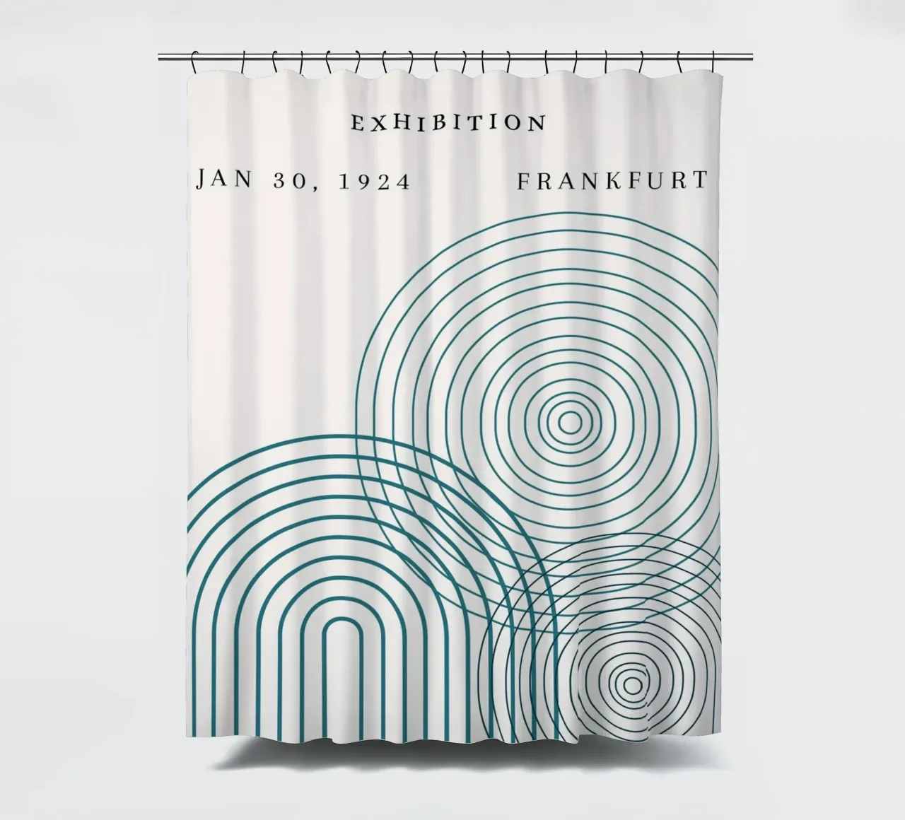 Poster Bauhaus 1924 Forme geometriche sovrapposte tenda da doccia da NorwesClub