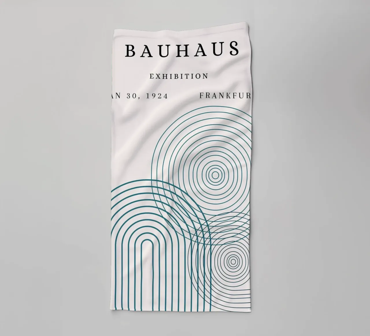 Poster Bauhaus 1924 Forme geometriche sovrapposte asciugamano da bagno da NorwesClub