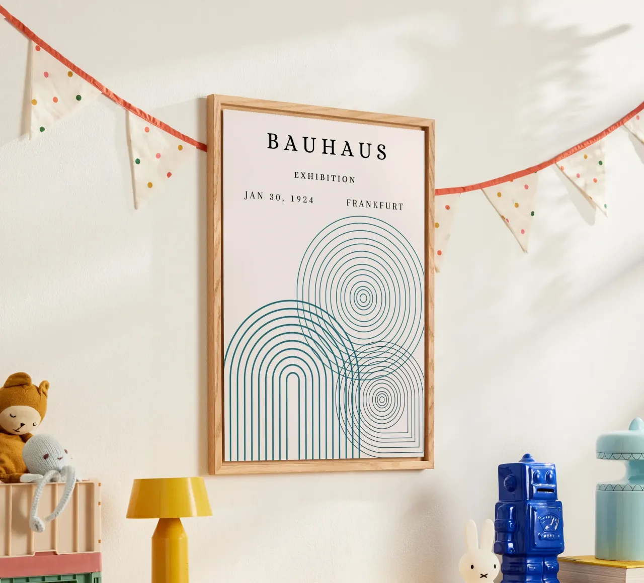 Poster Bauhaus 1924 Forme geometriche sovrapposte plexiglass da NorwesClub