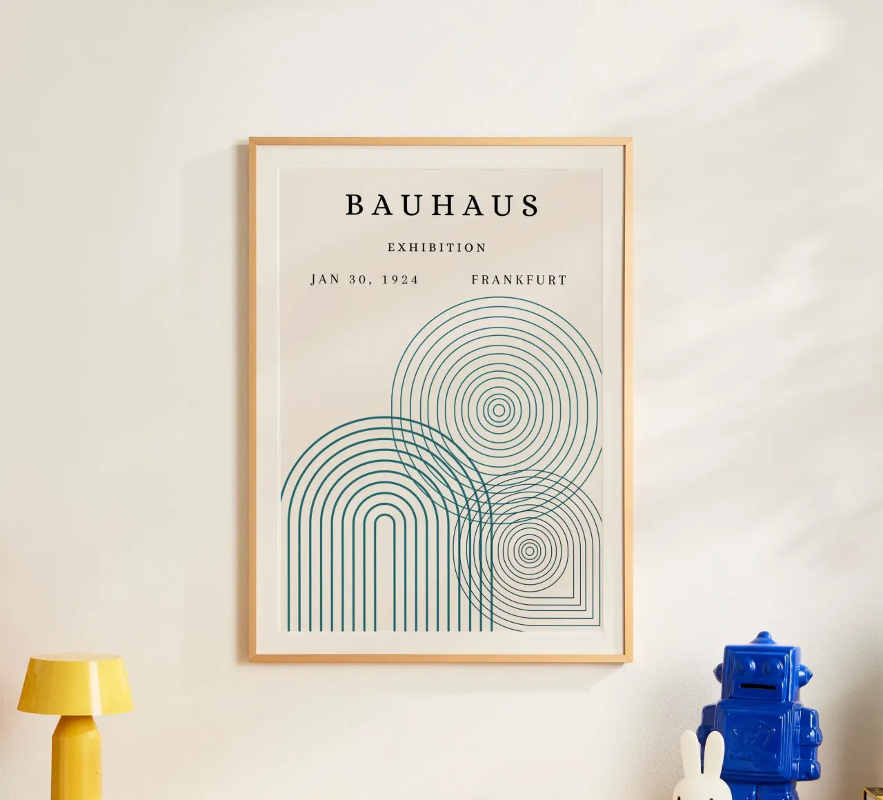 Poster Bauhaus 1924 Forme geometriche sovrapposte carta hahnemühle da NorwesClub