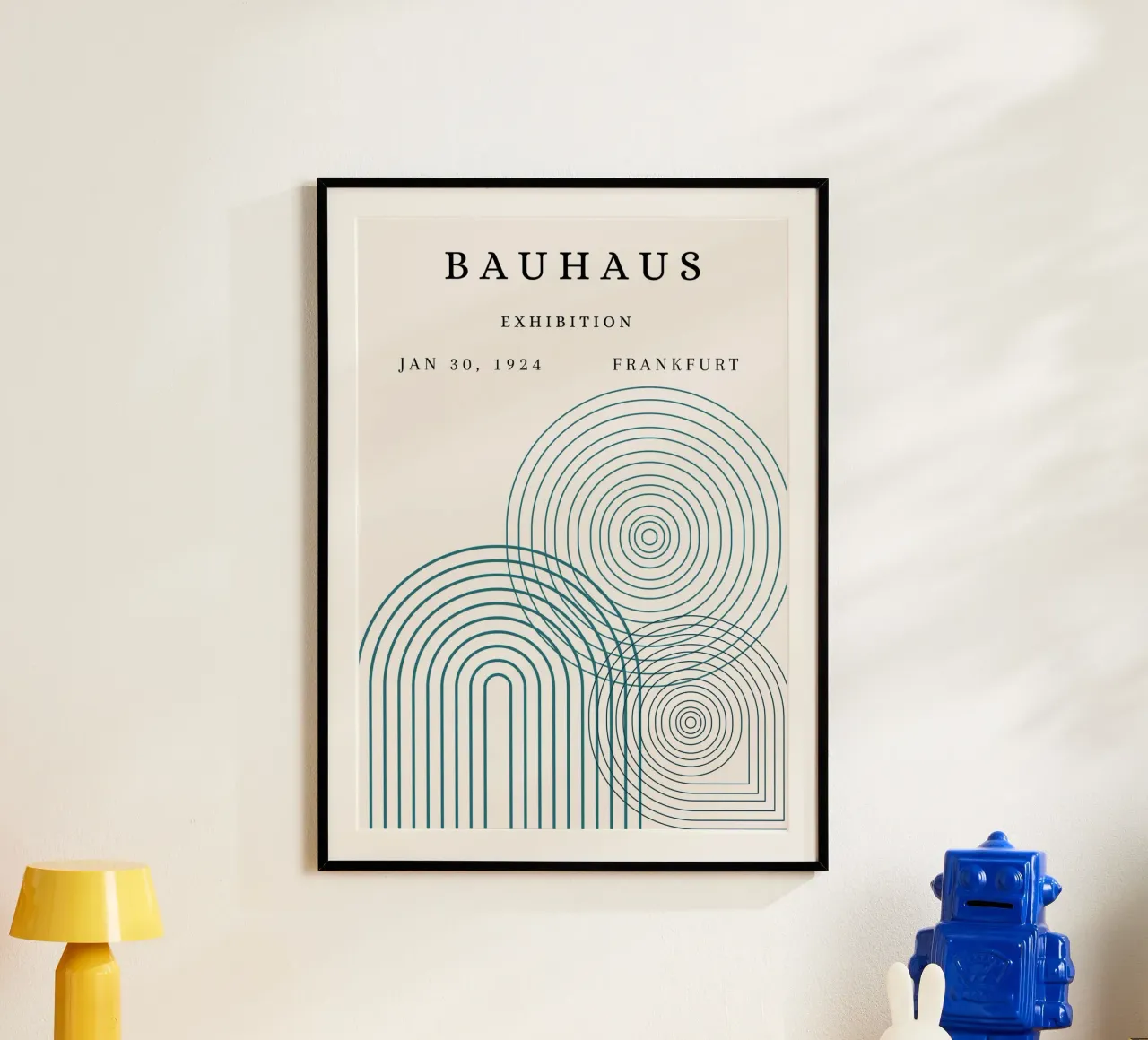 Poster Bauhaus 1924 Forme geometriche sovrapposte carta hahnemühle da NorwesClub
