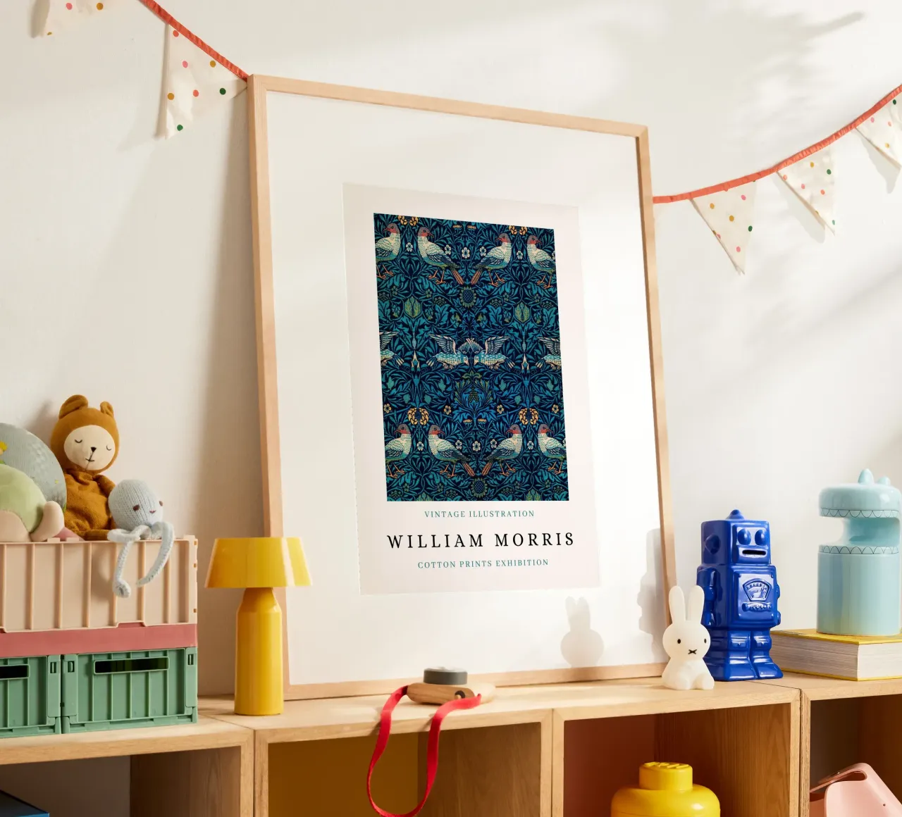 William Morris Arts & Crafts - Poster con motivi di uccelli carta hahnemühle da NorwesClub