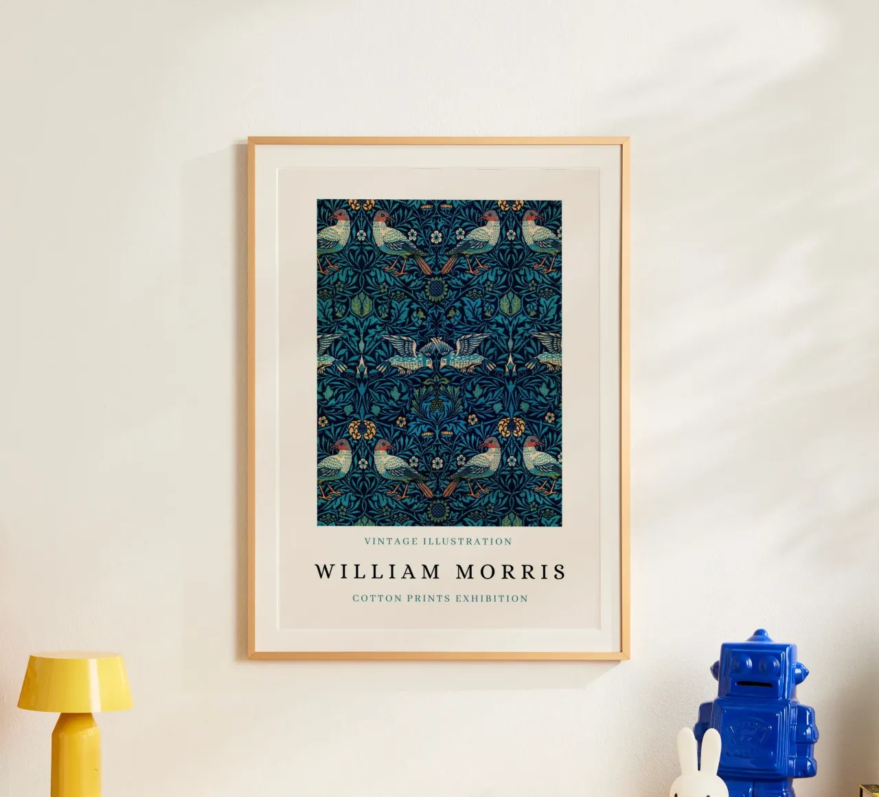 William Morris Arts & Crafts - Poster con motivi di uccelli carta hahnemühle da NorwesClub