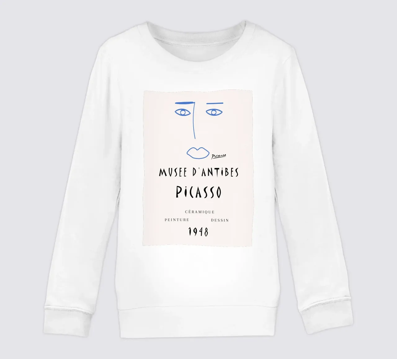 Picasso Musée d'Antibes 1948 Affiche visage abstrait sweat enfant de NorwesClub