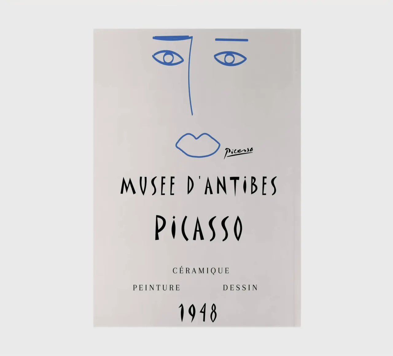 Picasso Musee D'Antibes 1948 Abstract Face Poster notebook by NorwesClub