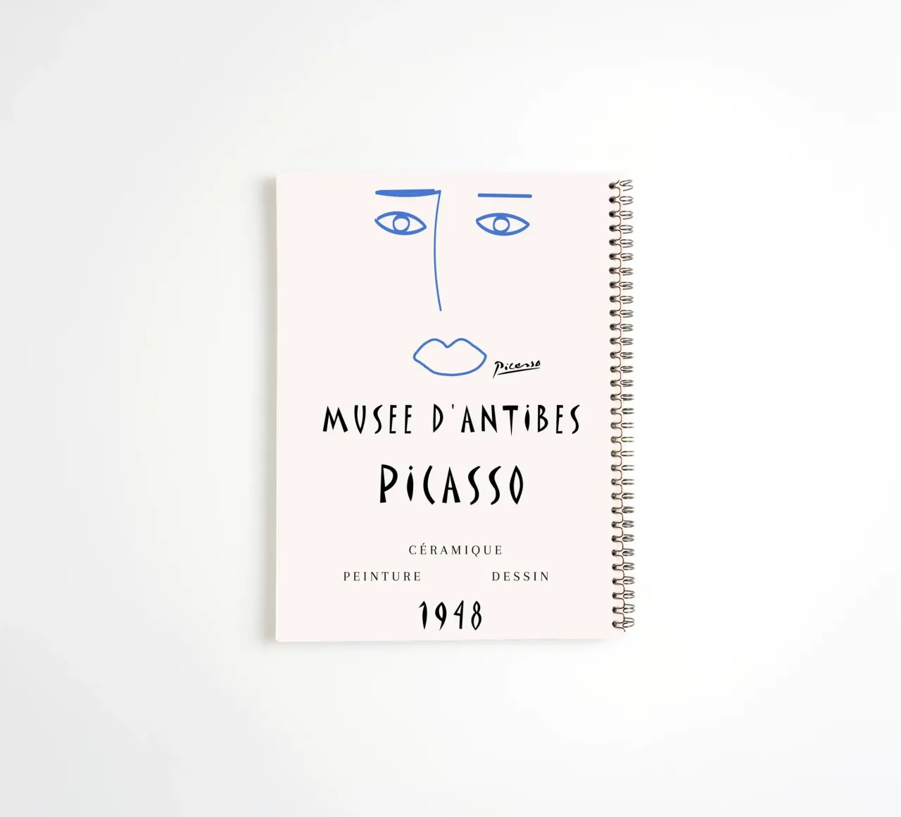Picasso Musee D'Antibes 1948 Abstract Face Poster spiral notebook by NorwesClub