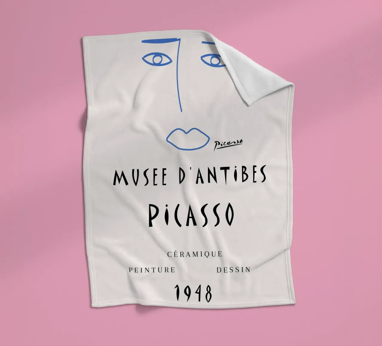 Picasso Musee D'Antibes 1948 Abstraktes Gesicht Poster Fleecedecke von NorwesClub