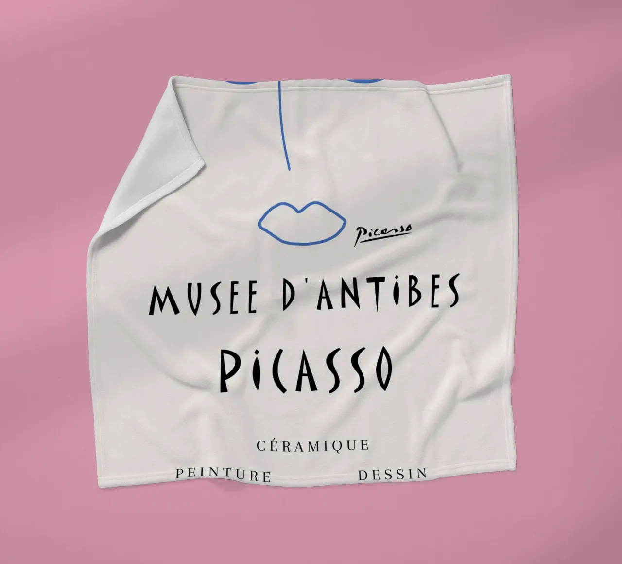 Picasso Musee D'Antibes 1948 Abstraktes Gesicht Poster Fleecedecke von NorwesClub