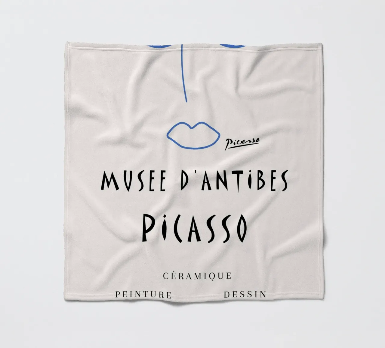 Picasso Musee D'Antibes 1948 Abstraktes Gesicht Poster Fleecedecke von NorwesClub