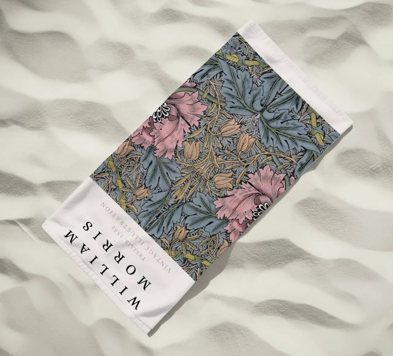 William Morris 1862 Trellis Pattern Arts & Crafts beach towel by NorwesClub