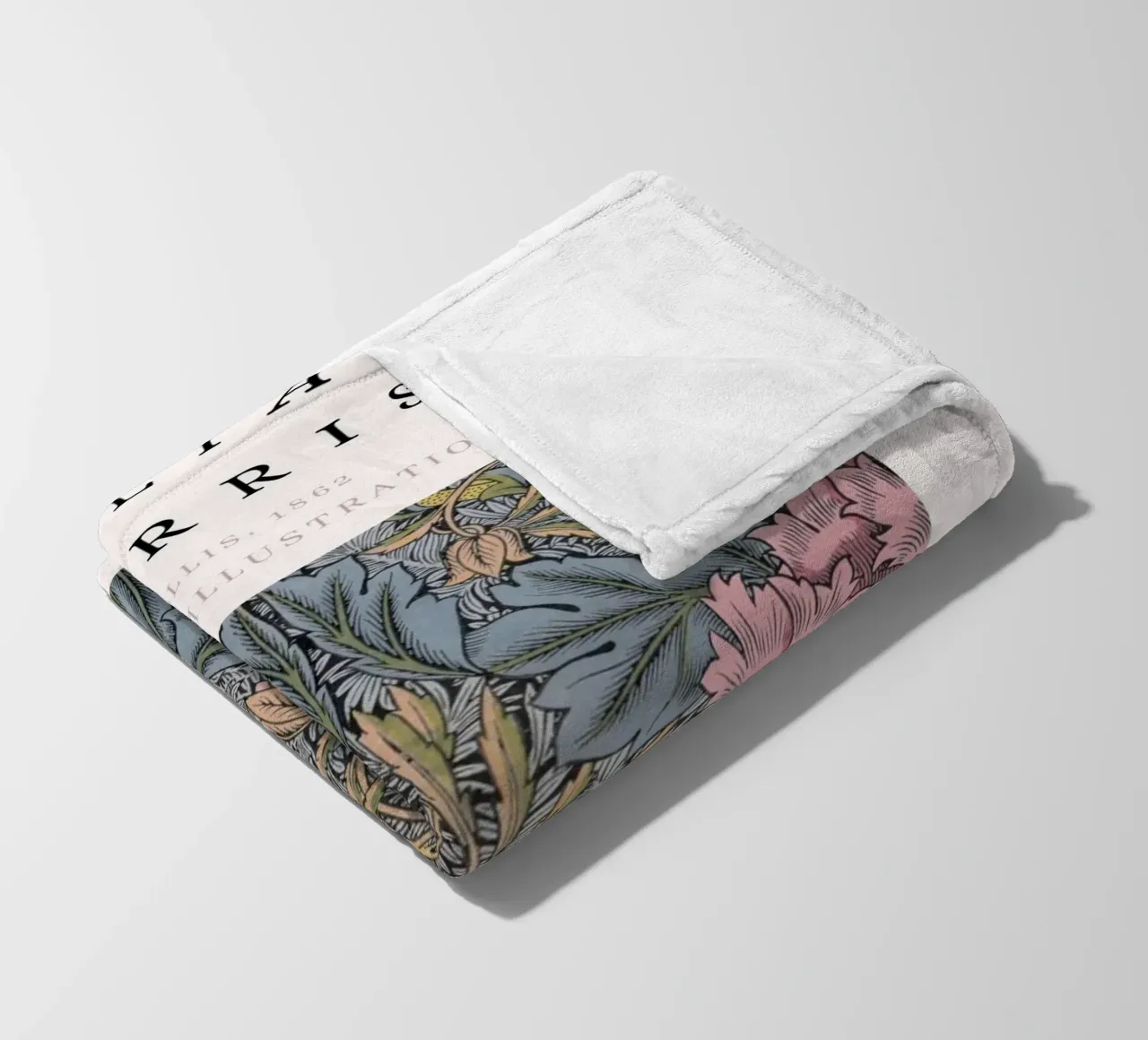 William Morris 1862 Trellis Pattern Arts & Crafts fleece blanket by NorwesClub