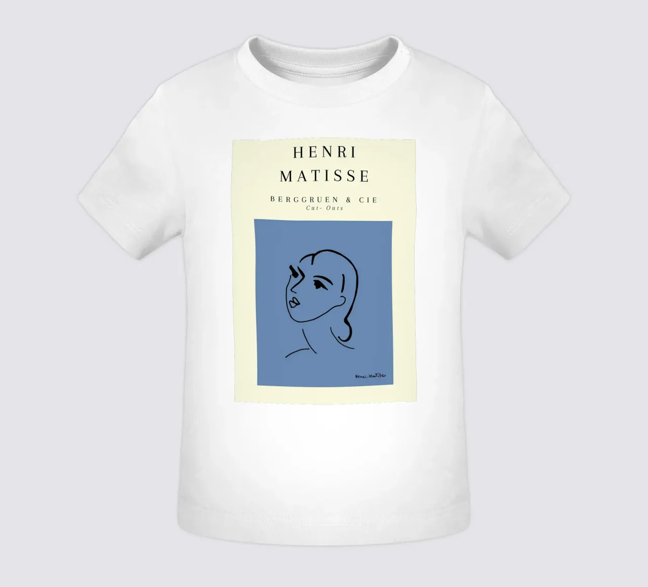 Matisse Blue Abstract Face Line Art Berggruen maglietta neonato da NorwesClub
