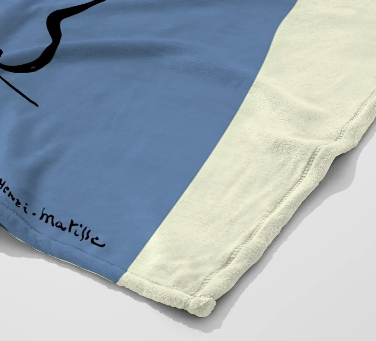 Matisse Blue Abstract Face Line Art Berggruen coperta in pile da NorwesClub