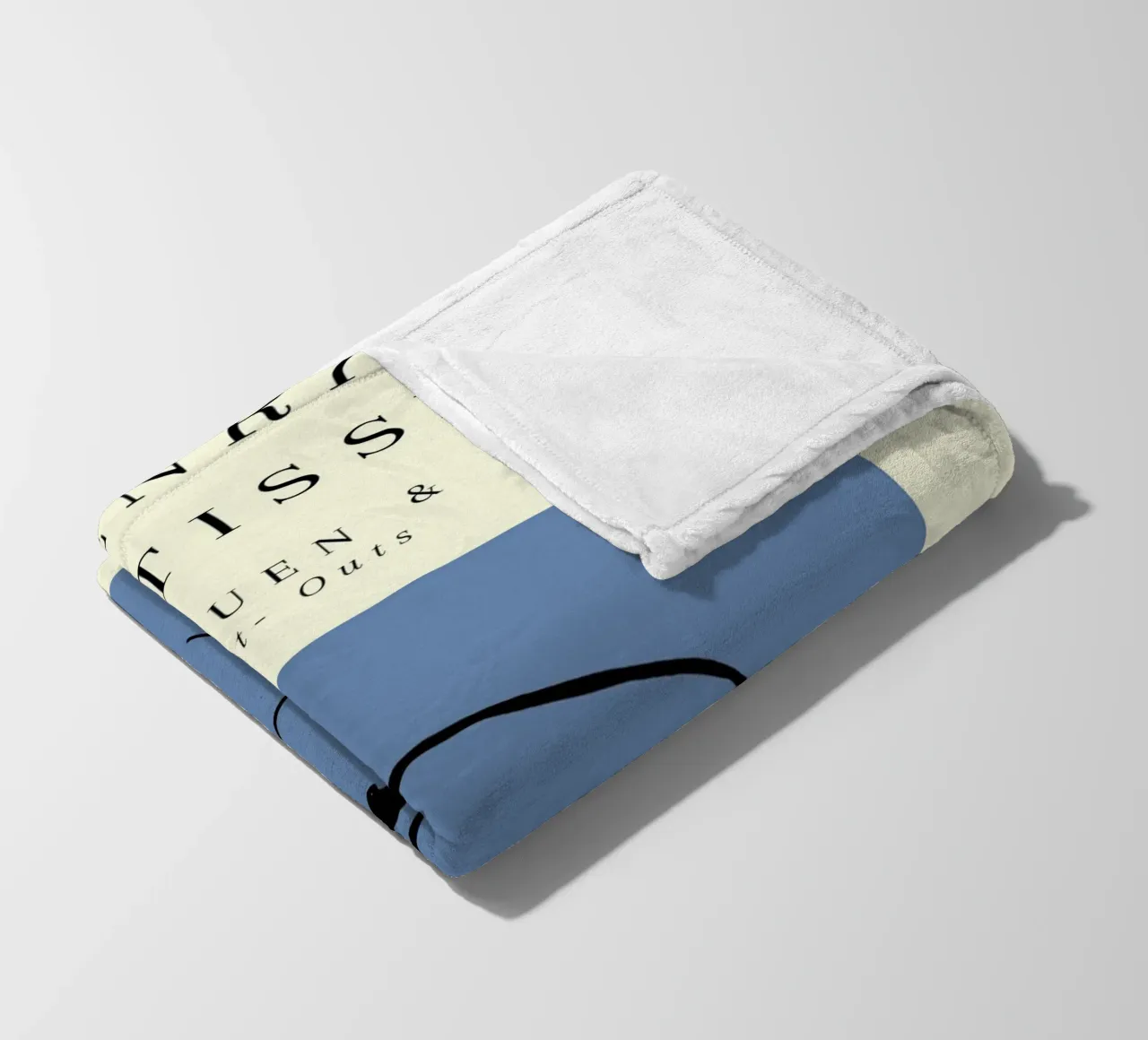 Matisse Blue Abstract Face Line Art Berggruen coperta in pile da NorwesClub