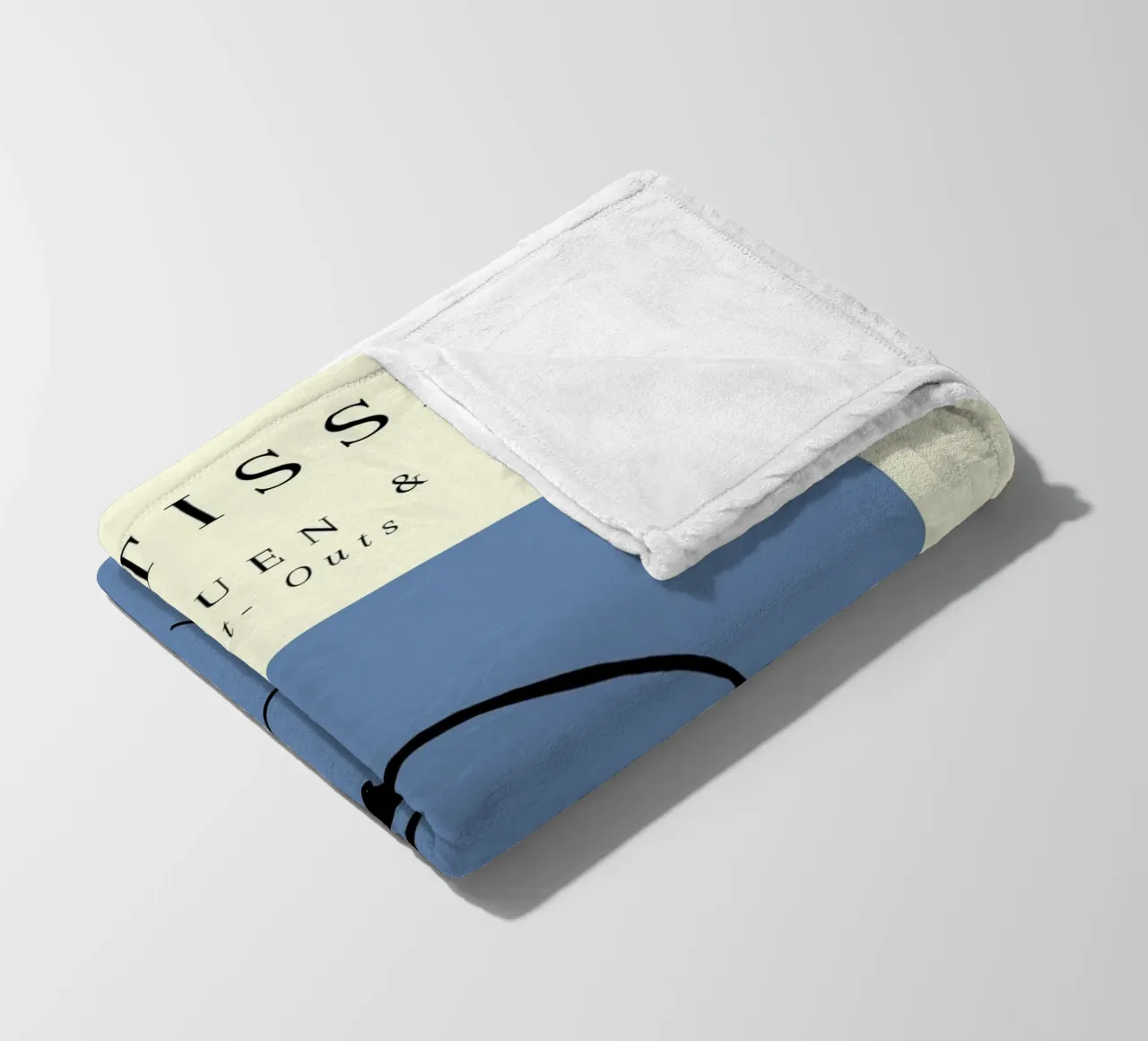 Matisse Blue Abstract Face Line Art Berggruen coperta in pile da NorwesClub