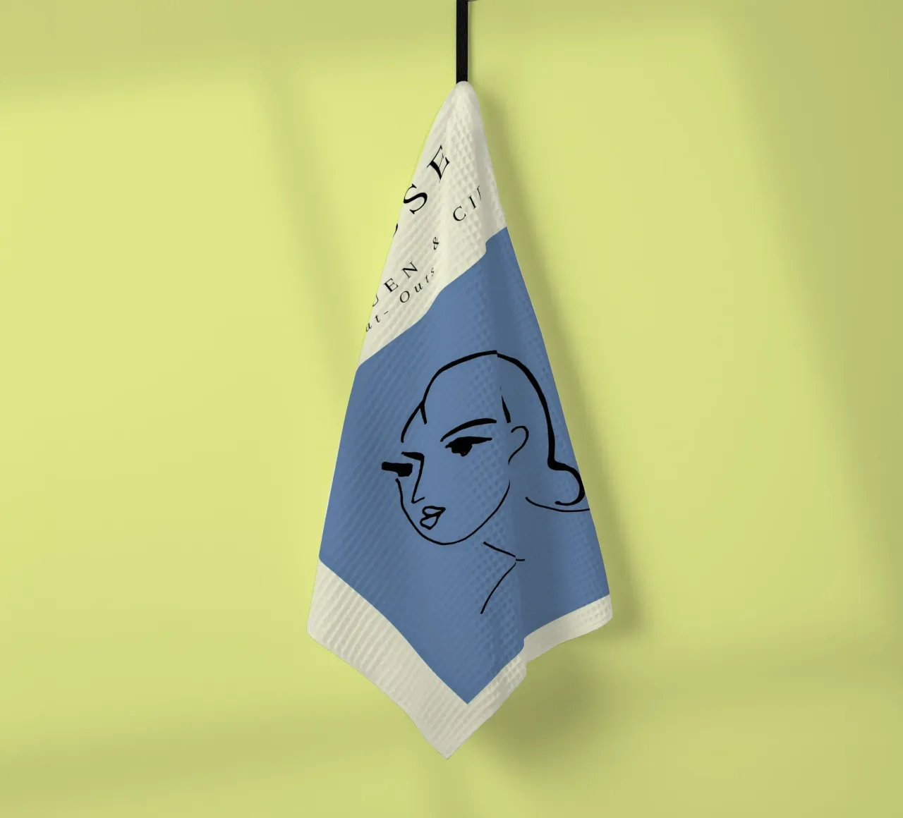 Matisse Blue Abstract Face Line Art Berggruen canovaccio da cucina da NorwesClub