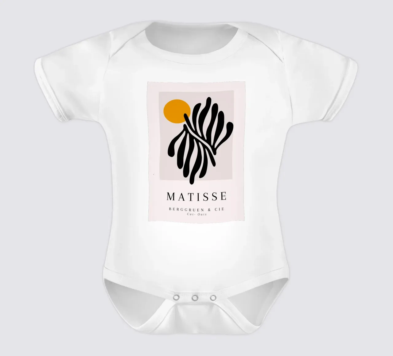 Poster Matisse Cut-Out Sole forma nera Berggruen body neonato maniche corte da NorwesClub