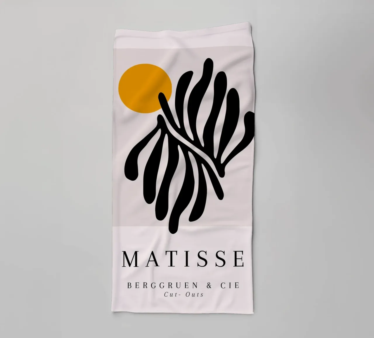 Poster Matisse Cut-Out Sole forma nera Berggruen asciugamano da bagno da NorwesClub
