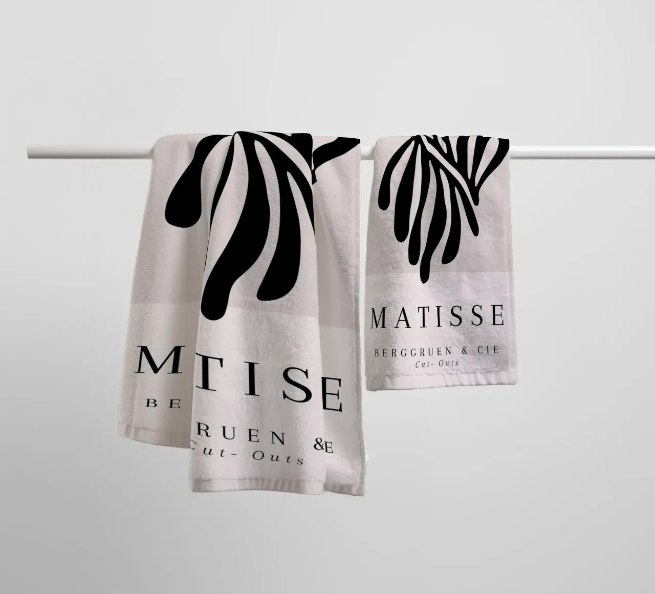 Poster Matisse Cut-Out Sole forma nera Berggruen asciugamano da bagno da NorwesClub