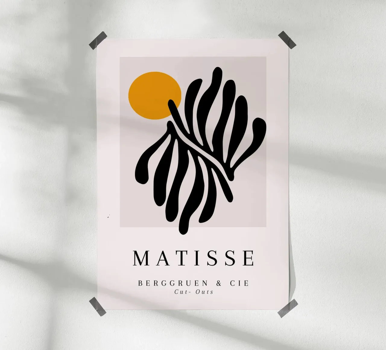 Poster Matisse Cut-Out Sole forma nera Berggruen carta hahnemühle da NorwesClub